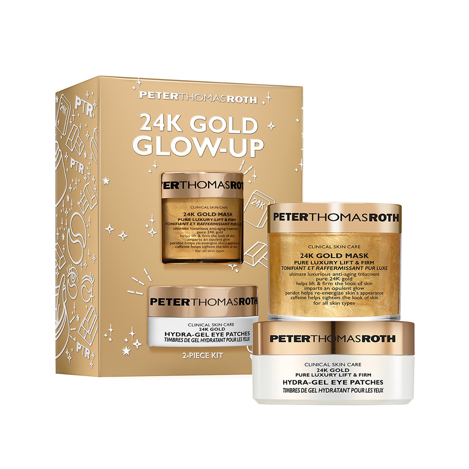 24K GOLD GLOW-UP 2-PIECE KIT (SET PARA CUIDADO DE LA PIEL)